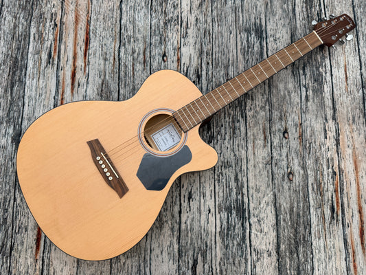 Walden F255CE - Folk Body Acoustic Cutaway-Electric - Satin Natural