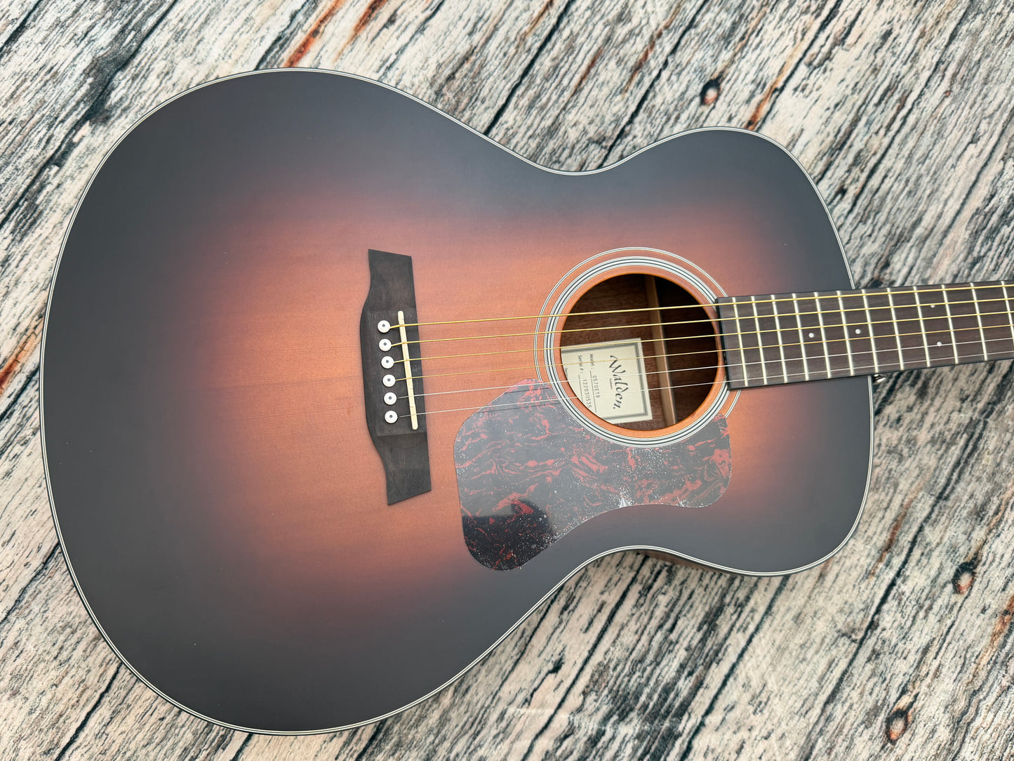 Walden G570ETB Solid Cedar Top Grand Auditorium Electro - Open Pore Satin Tobacco Burst