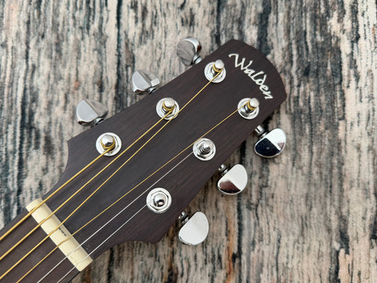 Walden G570ETB Solid Cedar Top Grand Auditorium Electro - Open Pore Satin Tobacco Burst