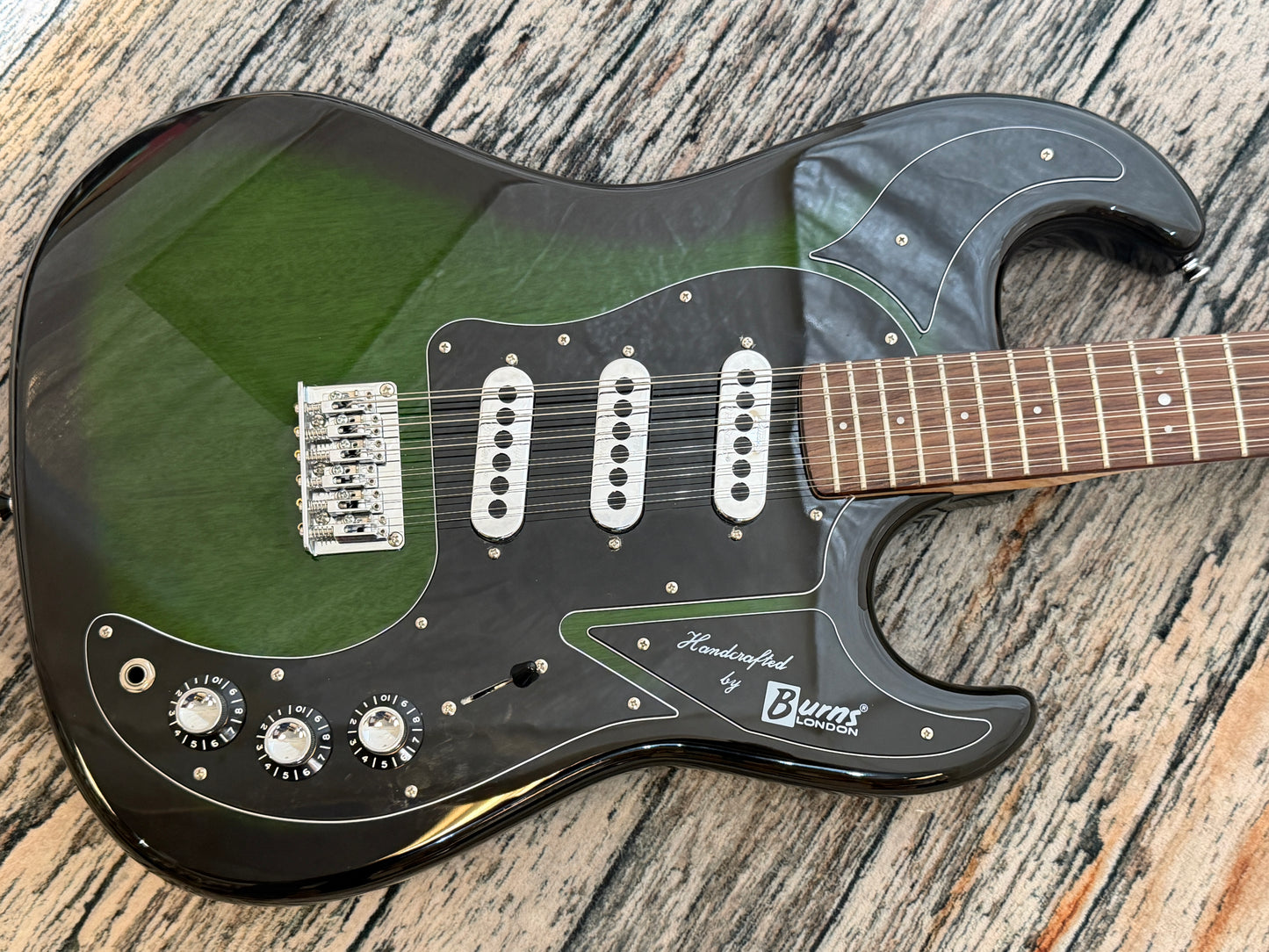 Burns Club Series Double Six Green burst - 12 string electric