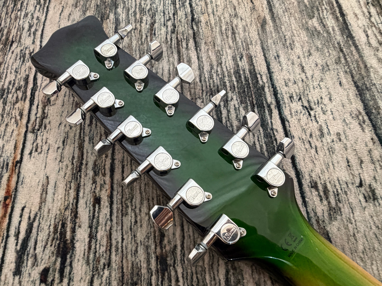 Burns Club Series Double Six Green burst - 12 string electric