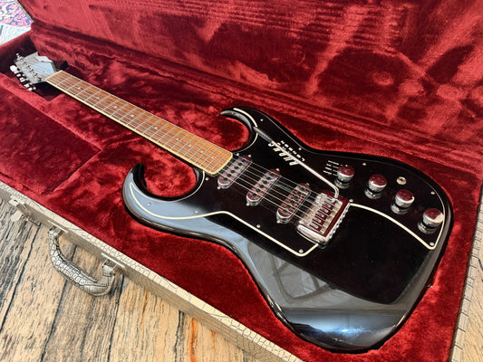 Burns Bison Series "Black" Bison 6 string '62 reissue & croc case
