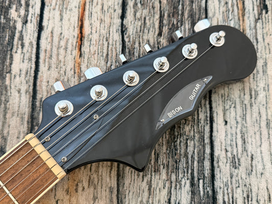 Burns Bison Series "Black" Bison 6 string '62 reissue & croc case