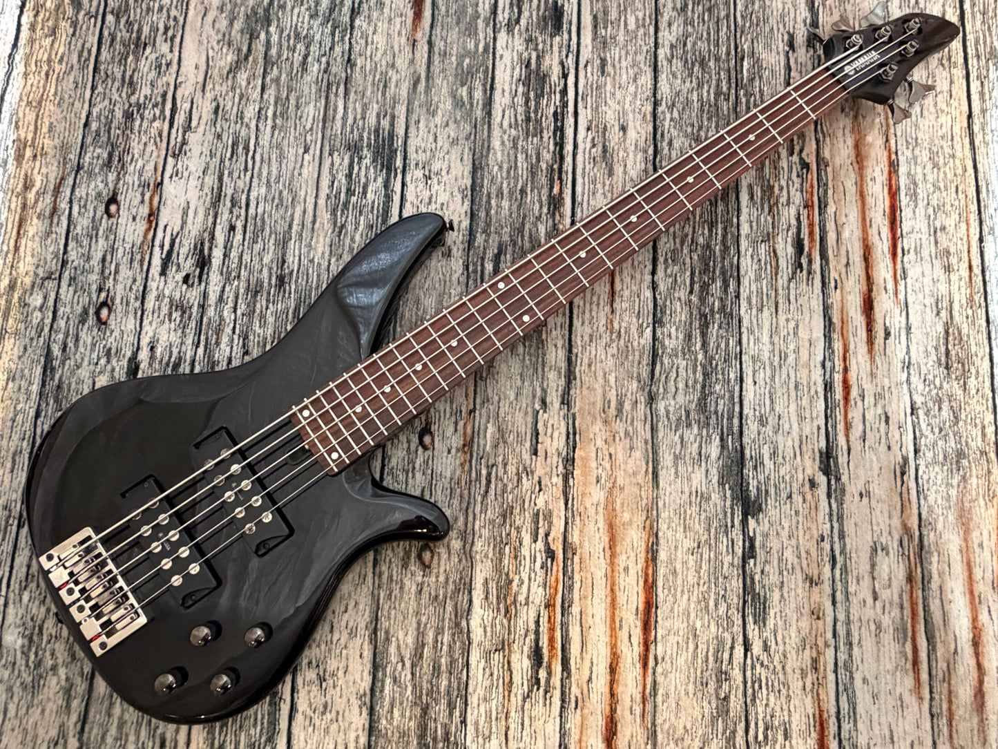 Yamaha RBX 375 Active 5 string bass - Battle scars!