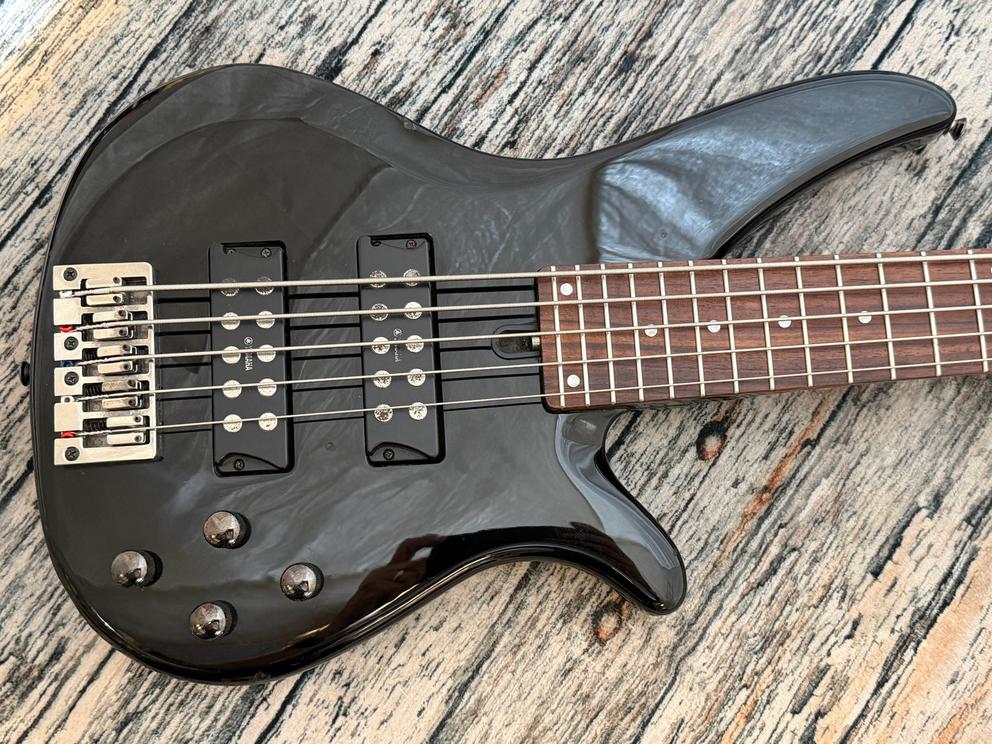 Yamaha RBX 375 Active 5 string bass - Battle scars!