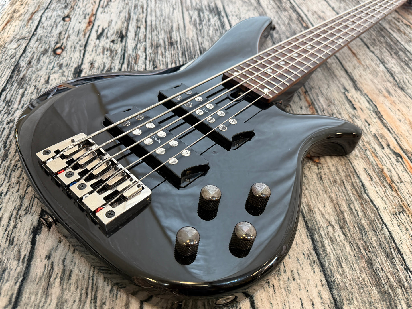 Yamaha RBX 375 Active 5 string bass - Battle scars!
