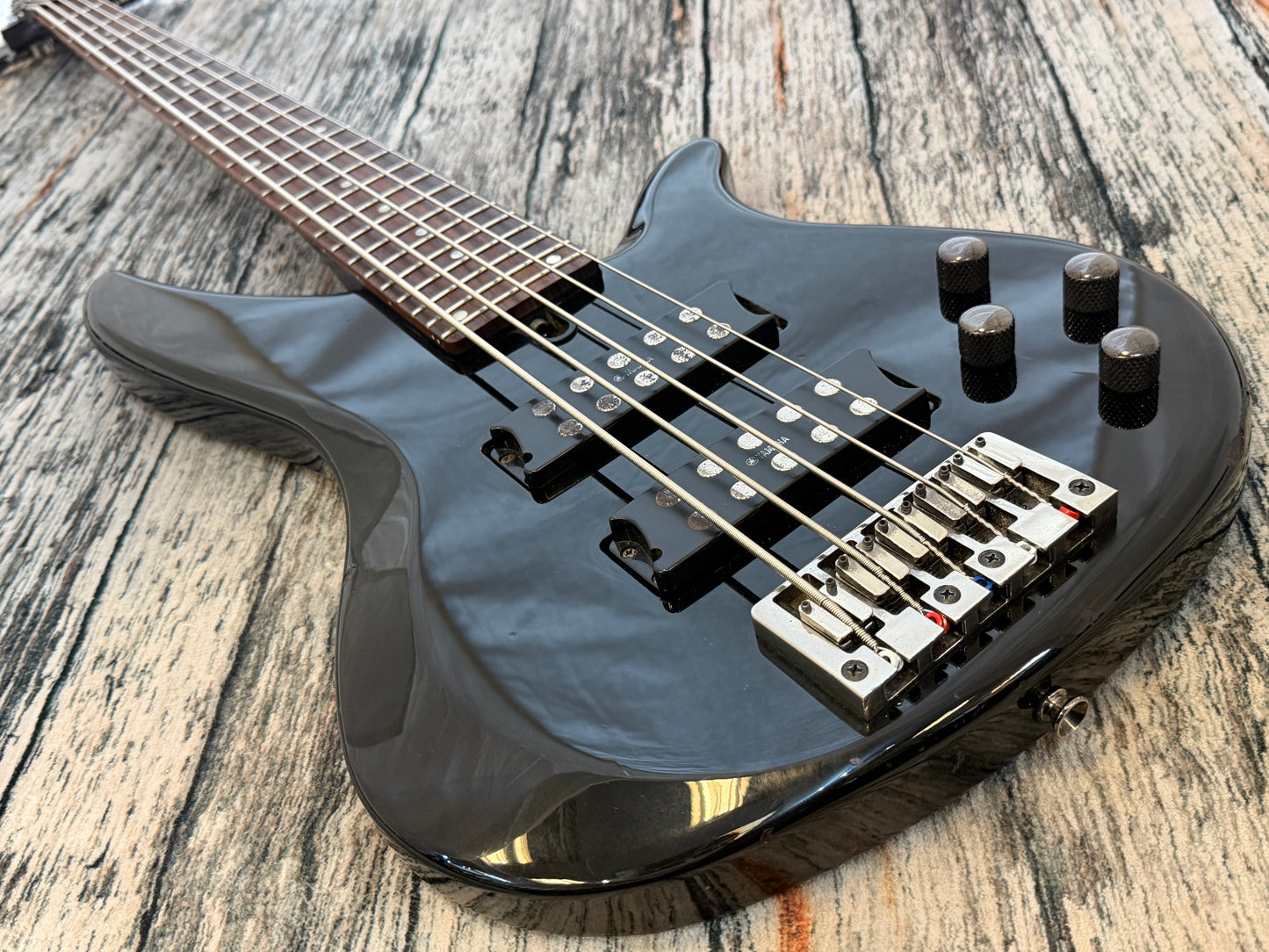 Yamaha RBX 375 Active 5 string bass - Battle scars!
