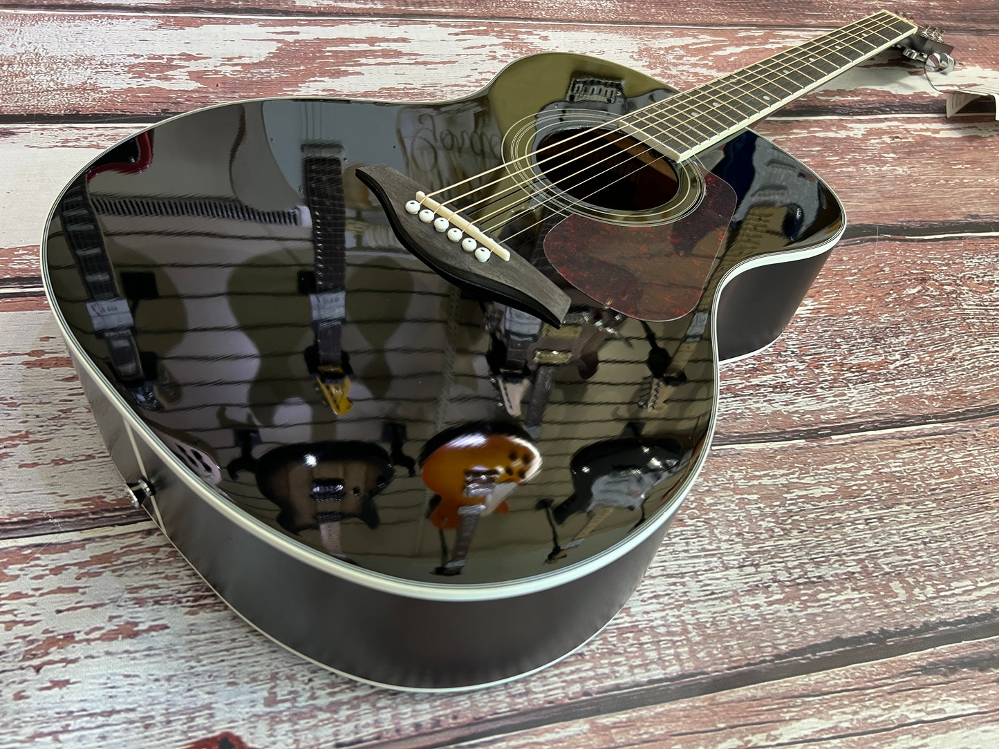 Vintage V300 Acoustic Guitar Black