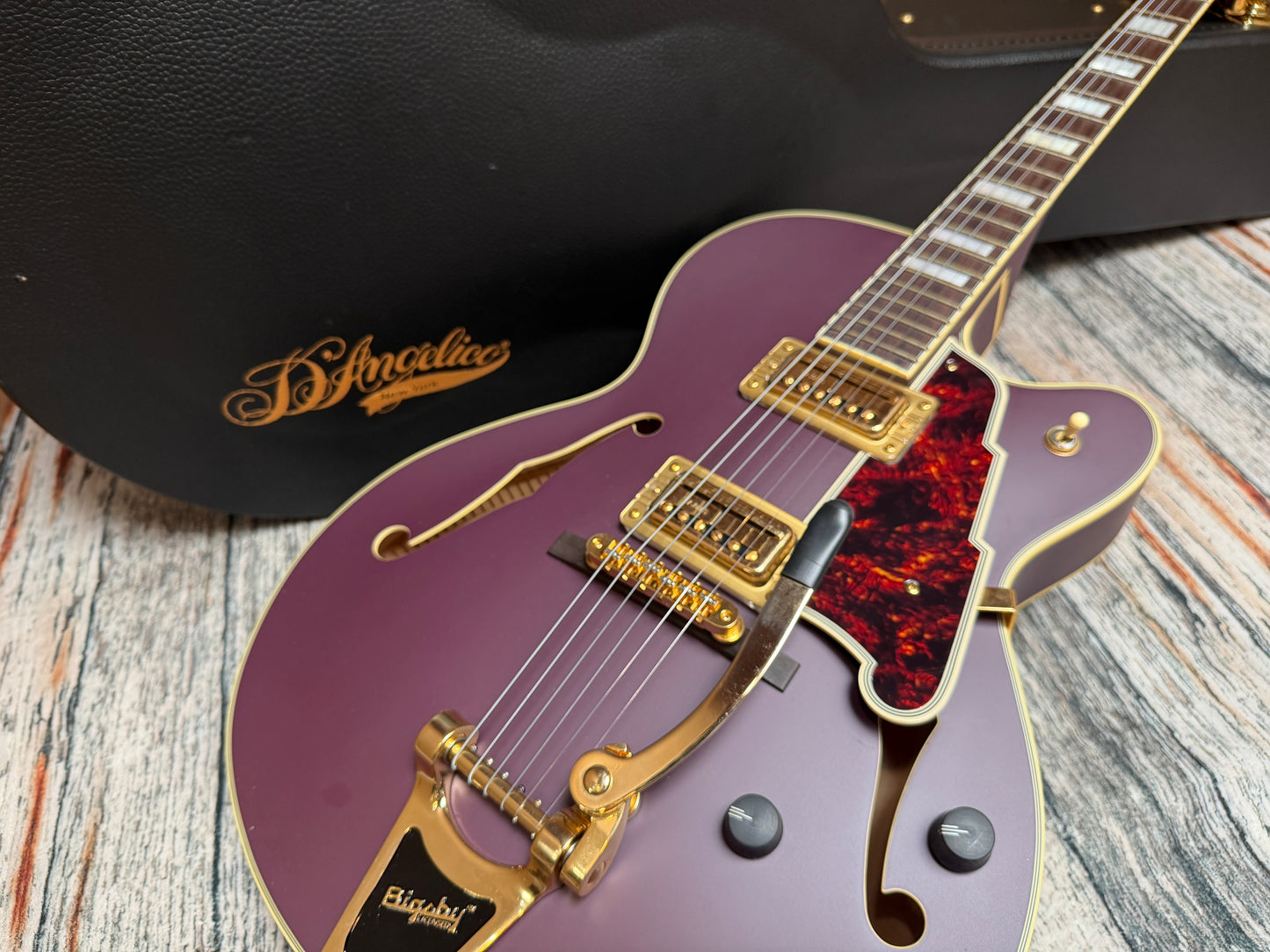 D'angelico Deluxe 175 Matte Plum - Korean
