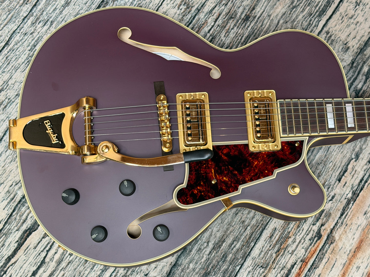 D'angelico Deluxe 175 Matte Plum - Korean