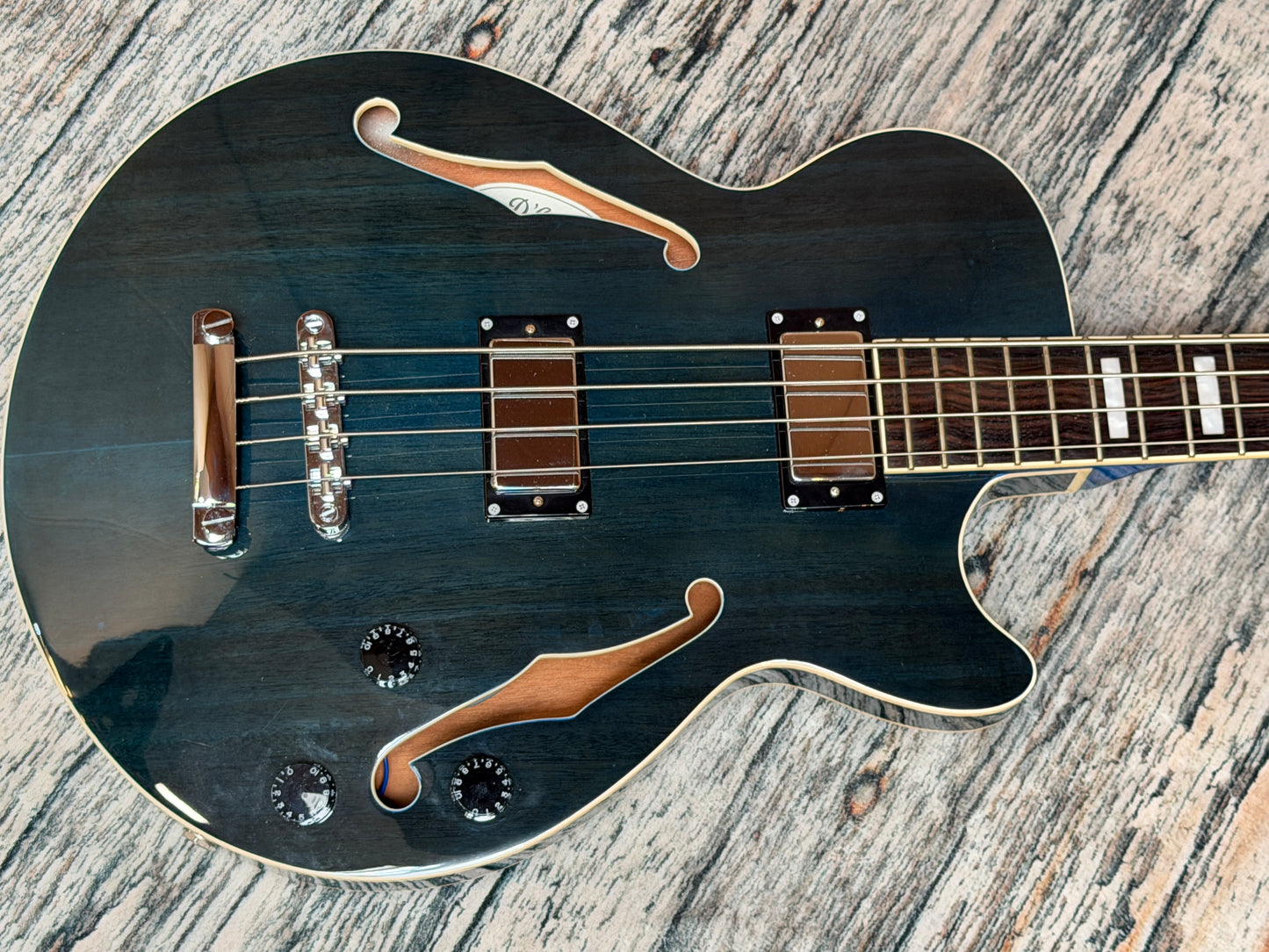 D'angelico Premier Bass - Trans Blue / Green