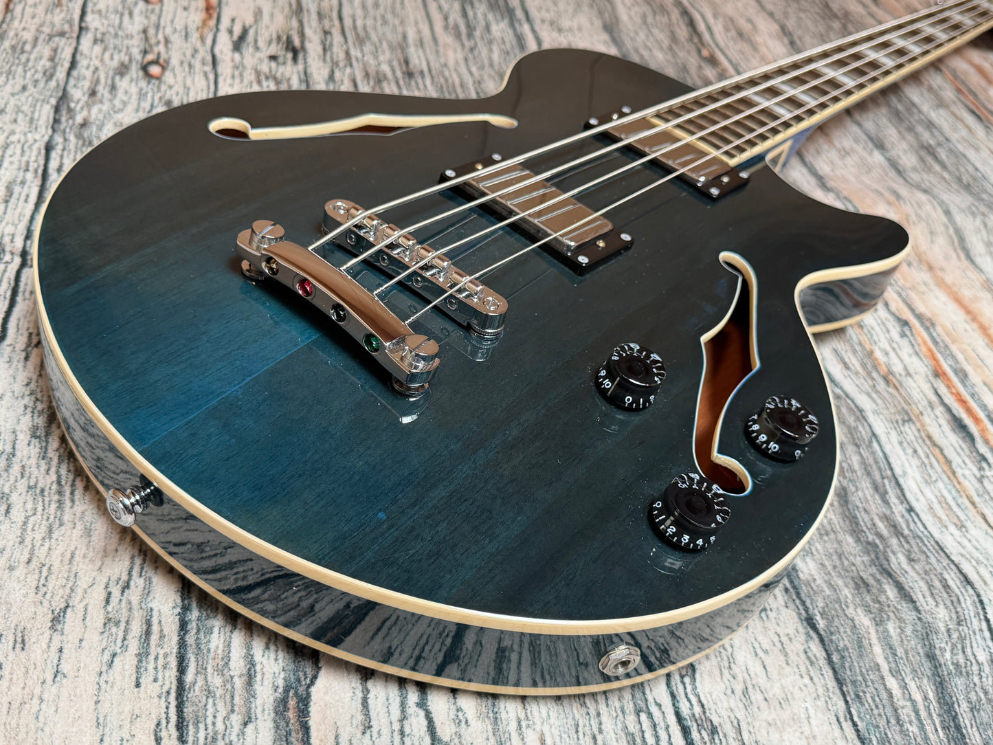 D'angelico Premier Bass - Trans Blue / Green
