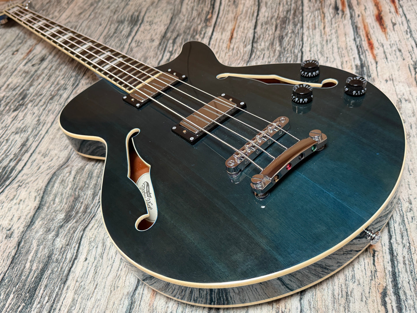 D'angelico Premier Bass - Trans Blue / Green