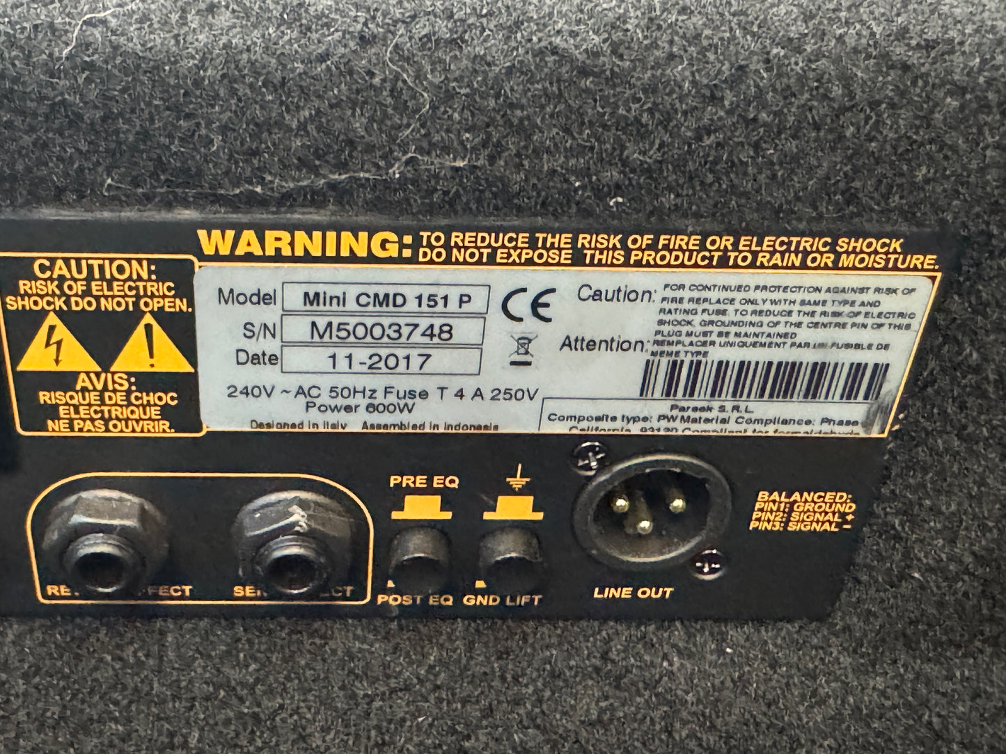 Markbass Mini CMD 151 P 300/500w lightweight bass combo