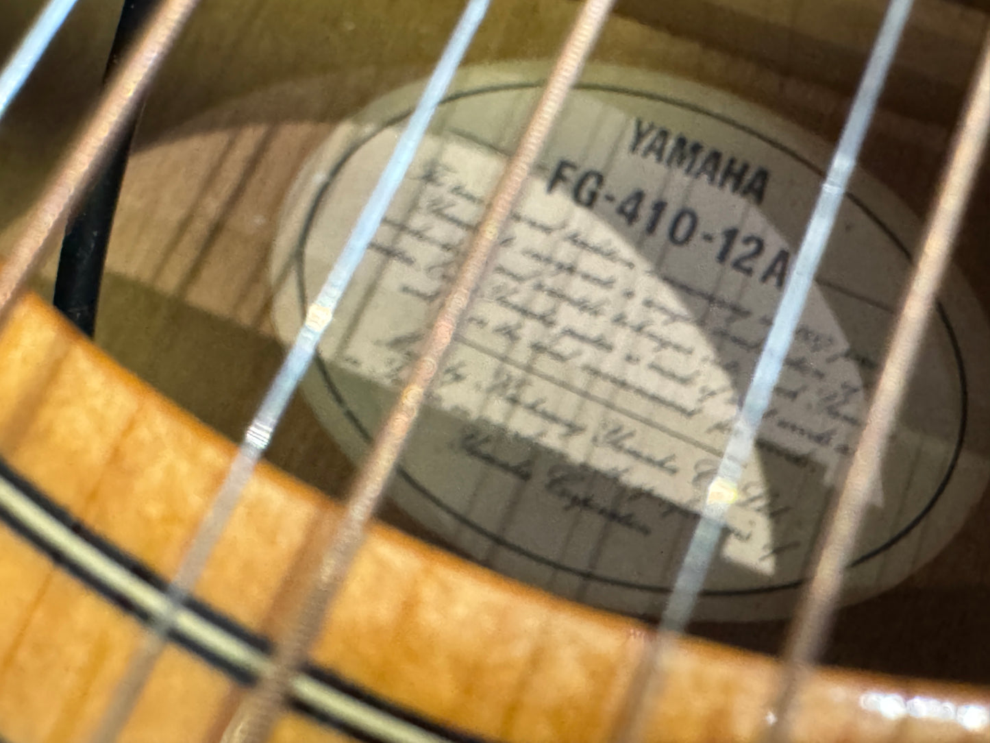 Yamaha FG410-12 string with sound hole pickup