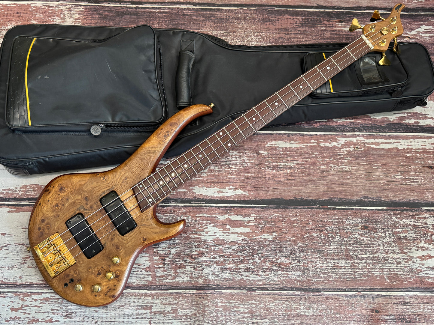 Graham Pollard "Swallow" exotic active luthier made bass