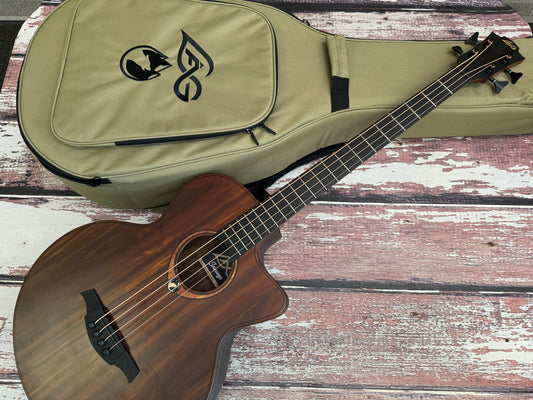 LAG Sauvage electro acoustic bass & deluxe bag