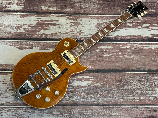 Vintage V100 reissued - Bigsby ~ Flamed Amber NOS