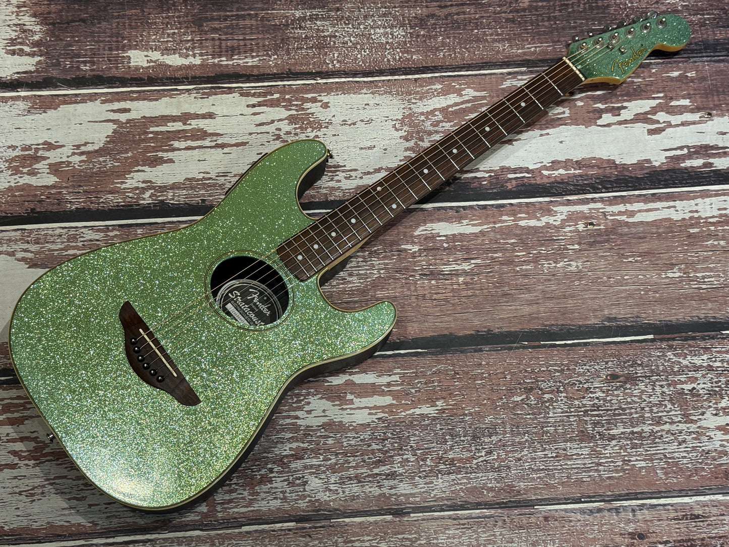 Fender Stratacoustic Green Sparkle