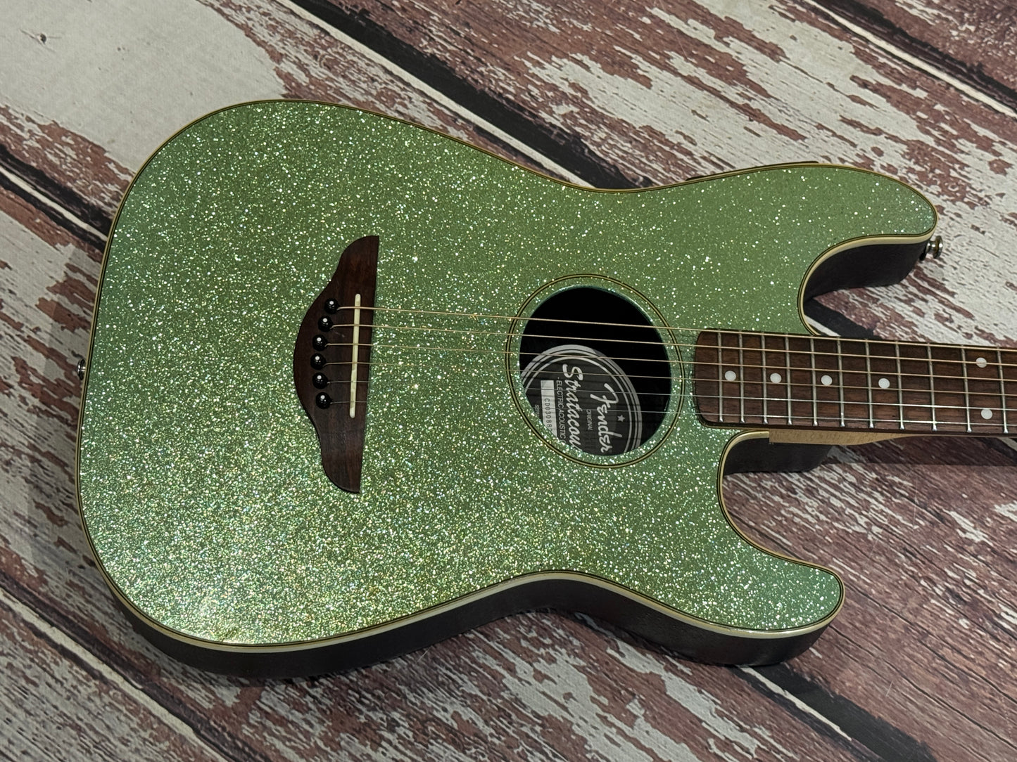 Fender Stratacoustic Green Sparkle