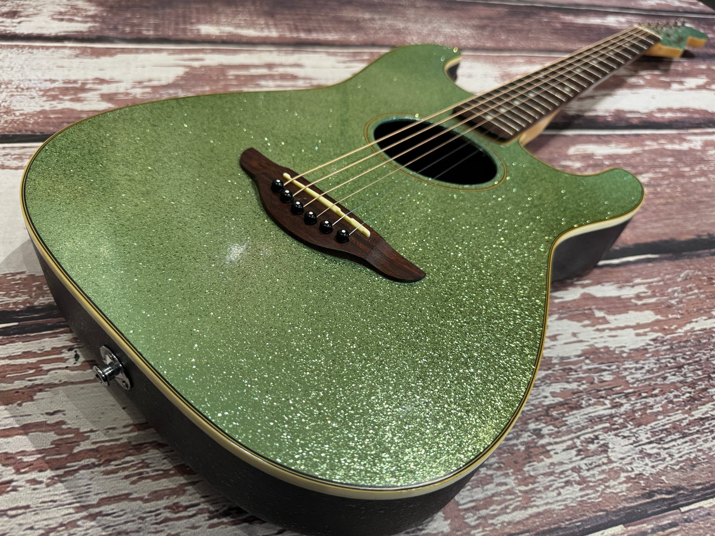 Fender Stratacoustic Green Sparkle