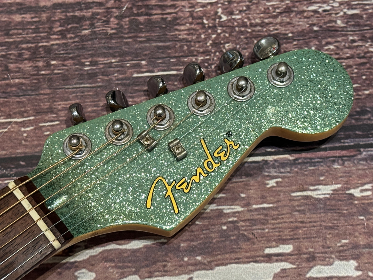 Fender Stratacoustic Green Sparkle