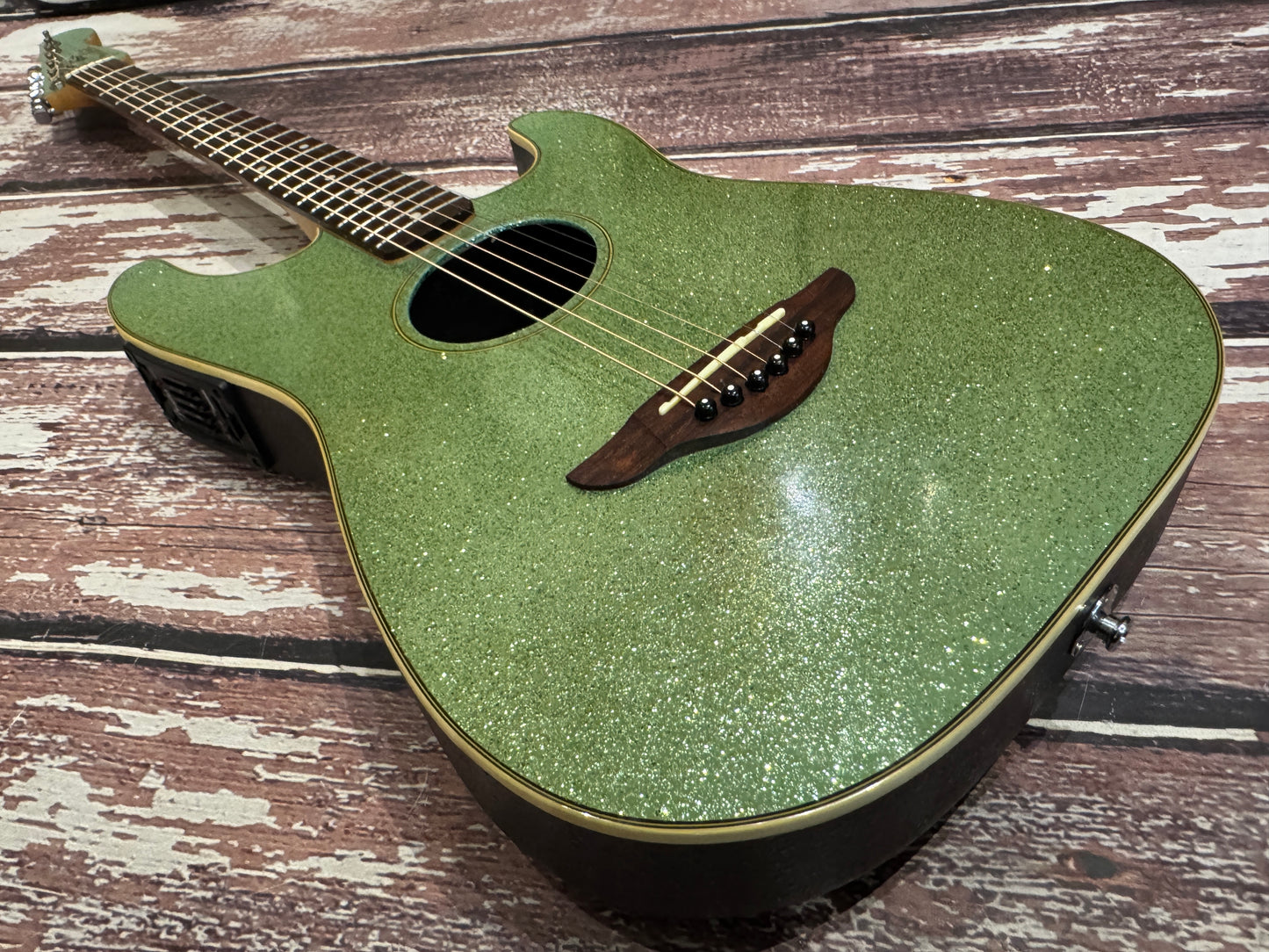 Fender Stratacoustic Green Sparkle