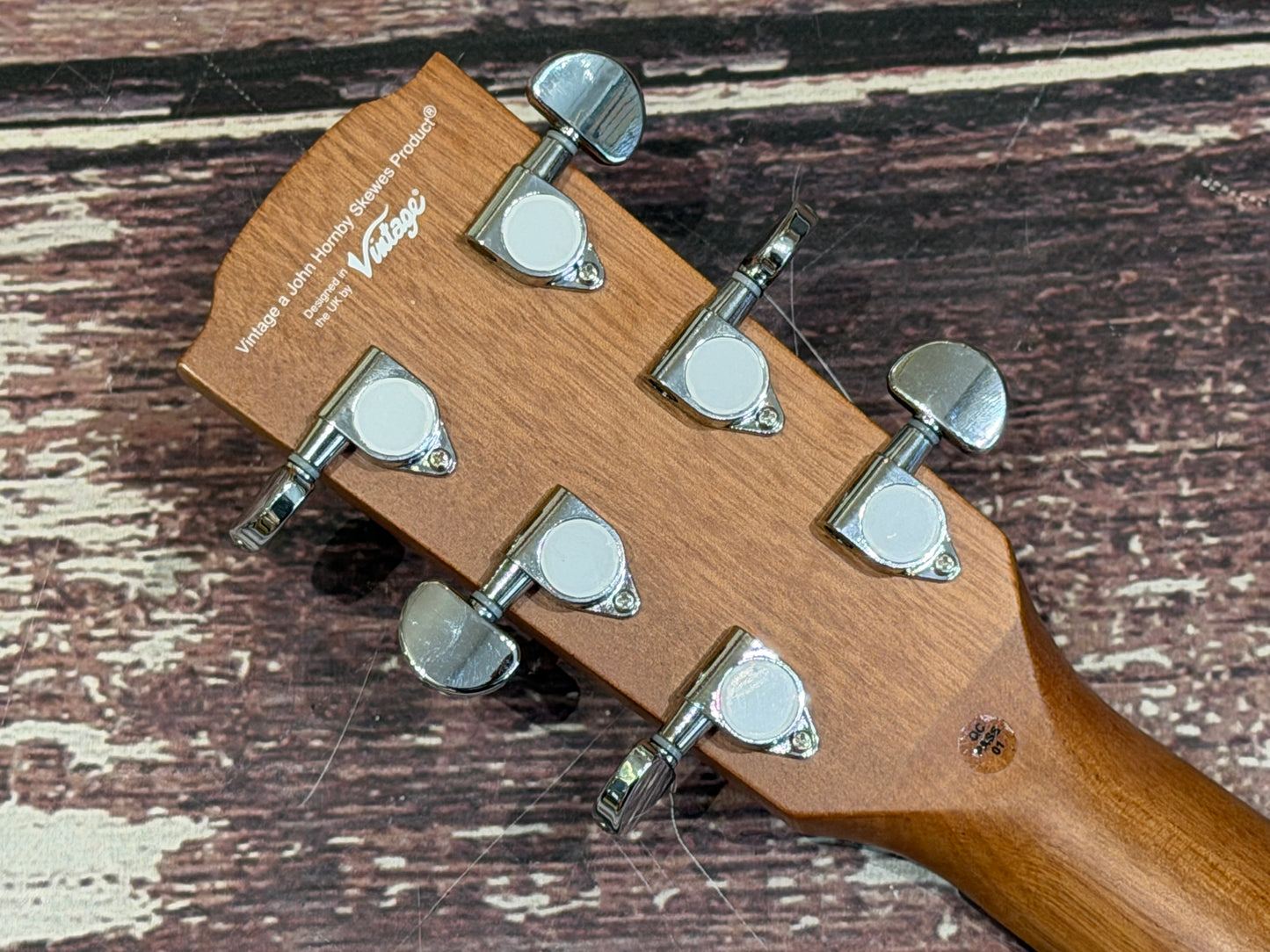 Vintage V300 DB Denim Slope shoulder cutaway Acoustic