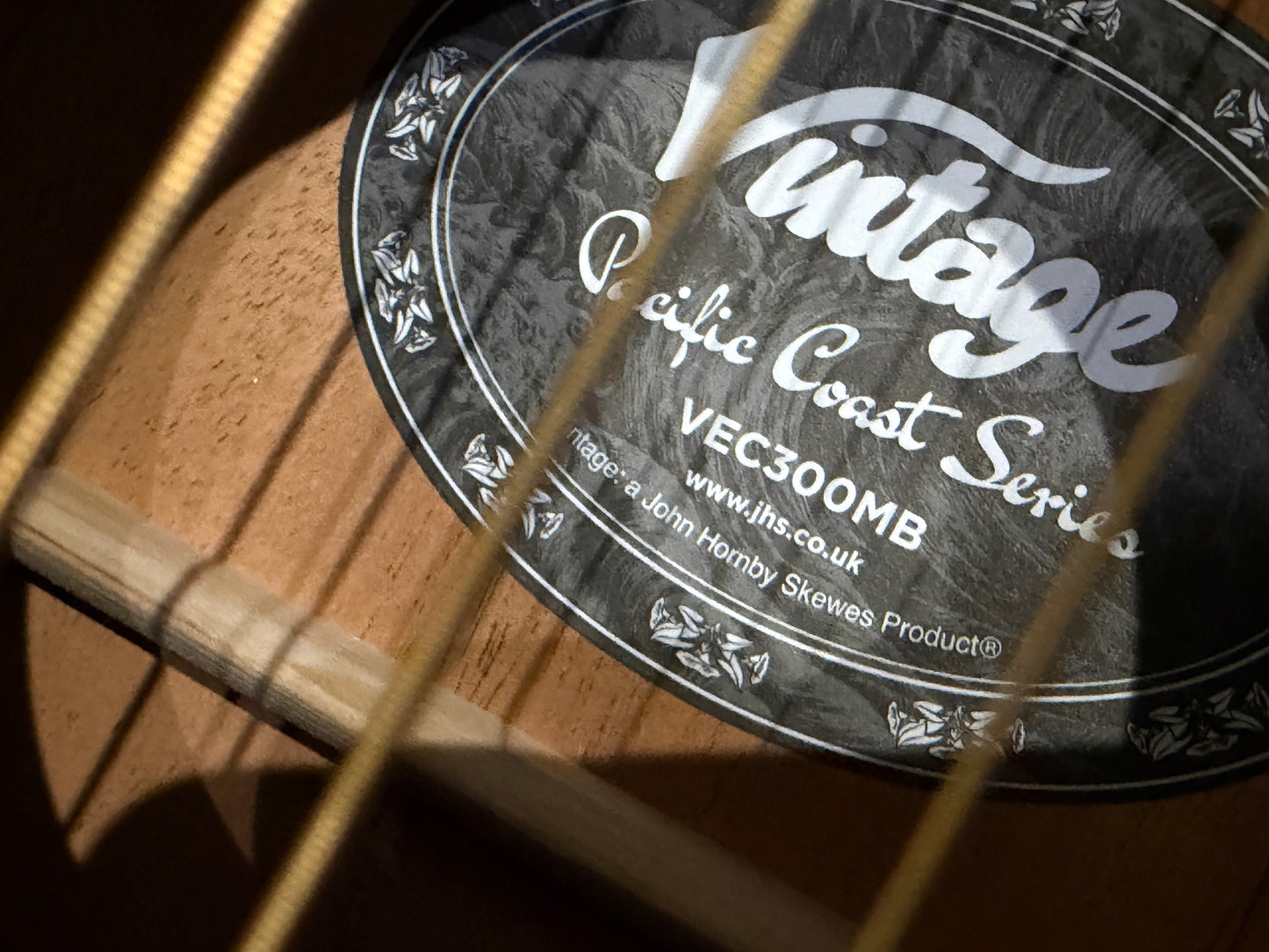 Vintage VEC300 MB Pacific Coast Electro Acoustic Black