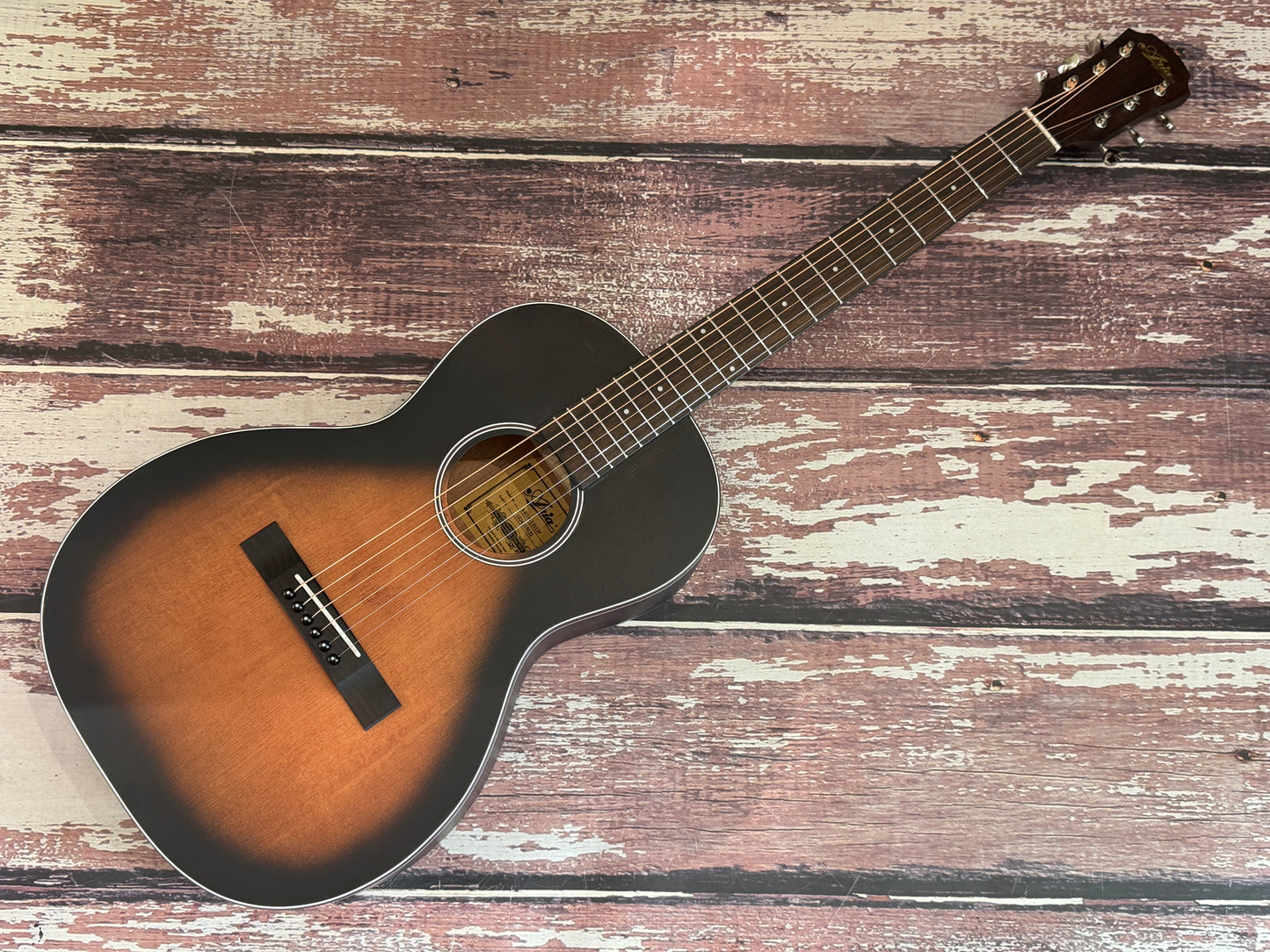 Aria DP - Delta Player Parlour Acoustic guitar. Muddy Brown