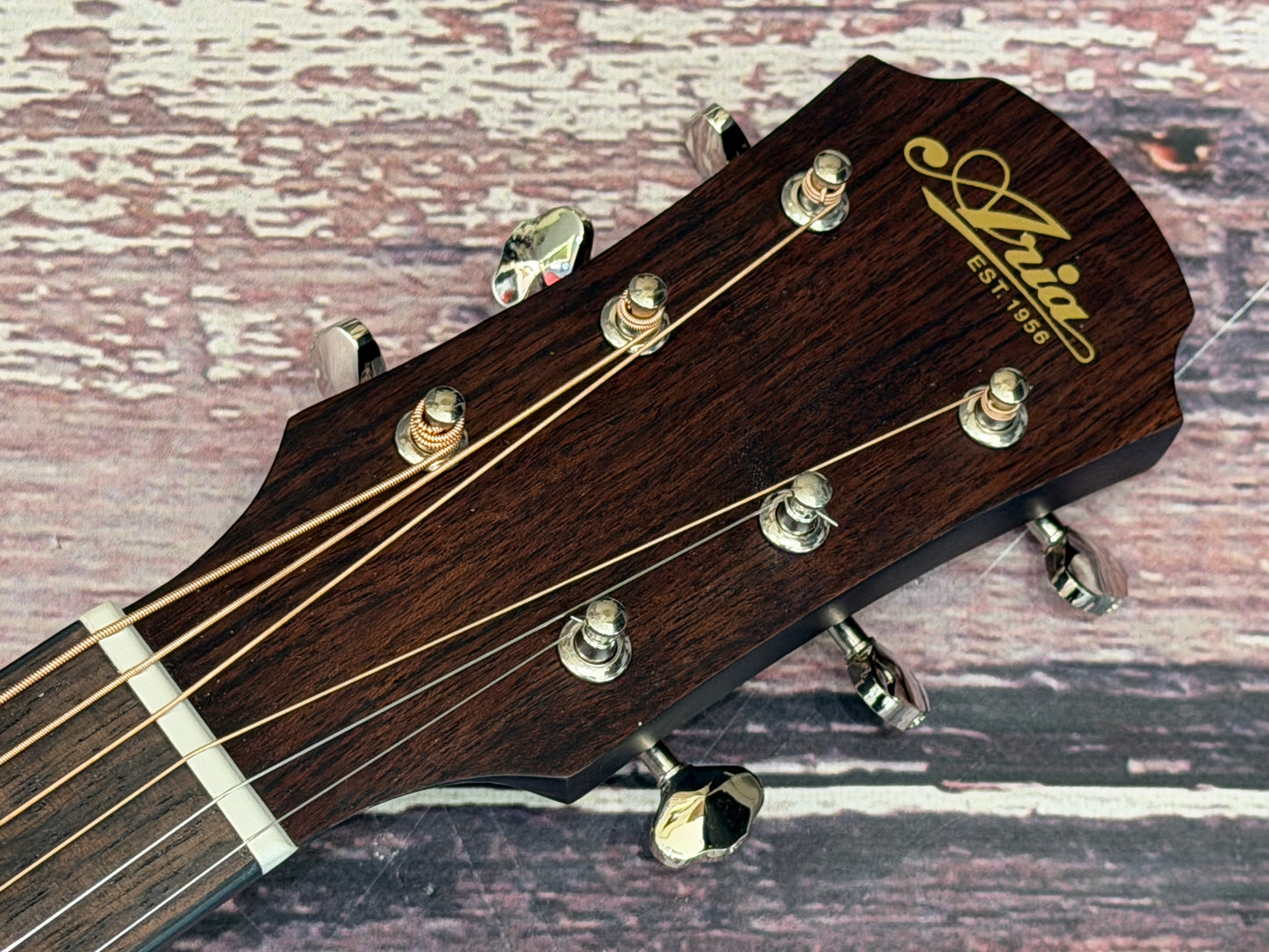 Aria DP - Delta Player Parlour Acoustic guitar. Muddy Brown
