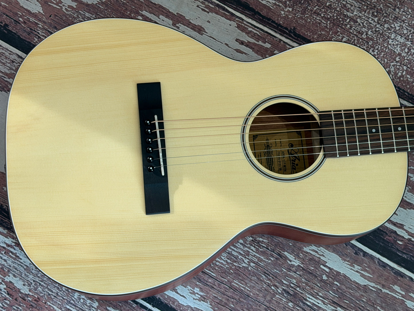 Aria 131 Natural parlour Acoustic guitar.