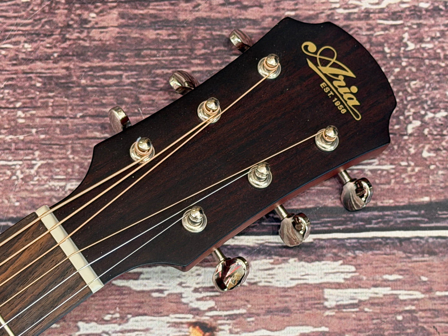 Aria 131 Natural parlour Acoustic guitar.