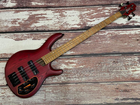 Cort B4 Element Bass Wine red Bartolini loaded!