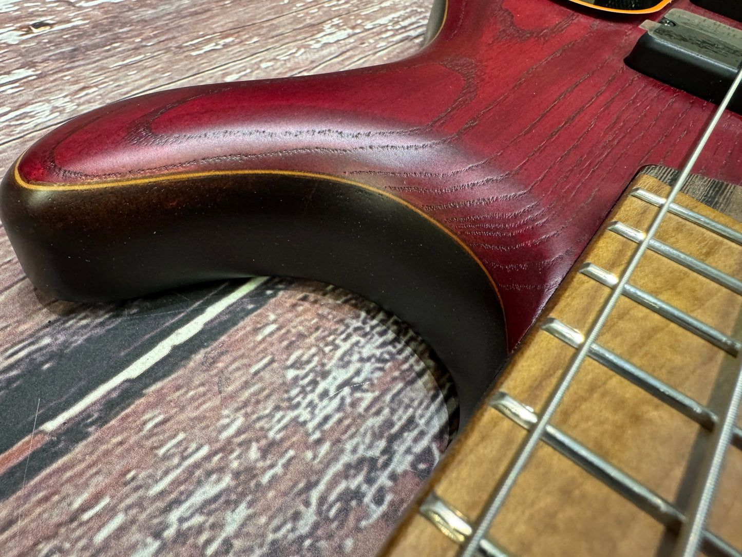 Cort B4 Element Bass Wine red Bartolini loaded!