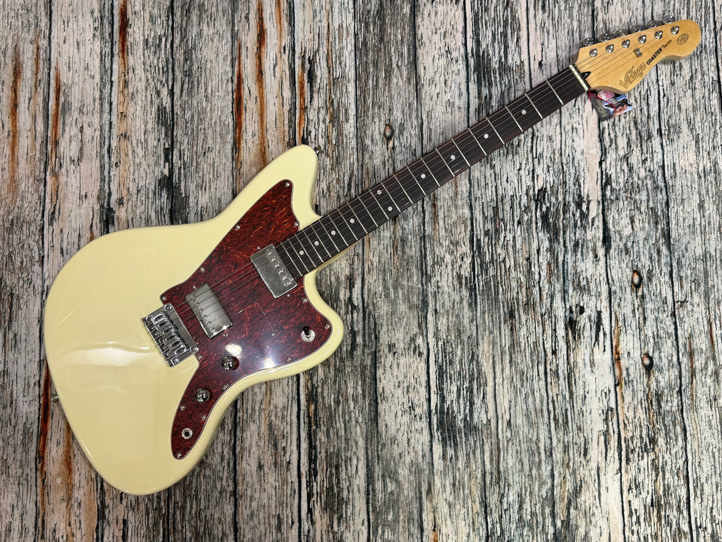 Vintage V50 Coaster J-Style electric guitar VINTAGE WHITE - STARTER PACK