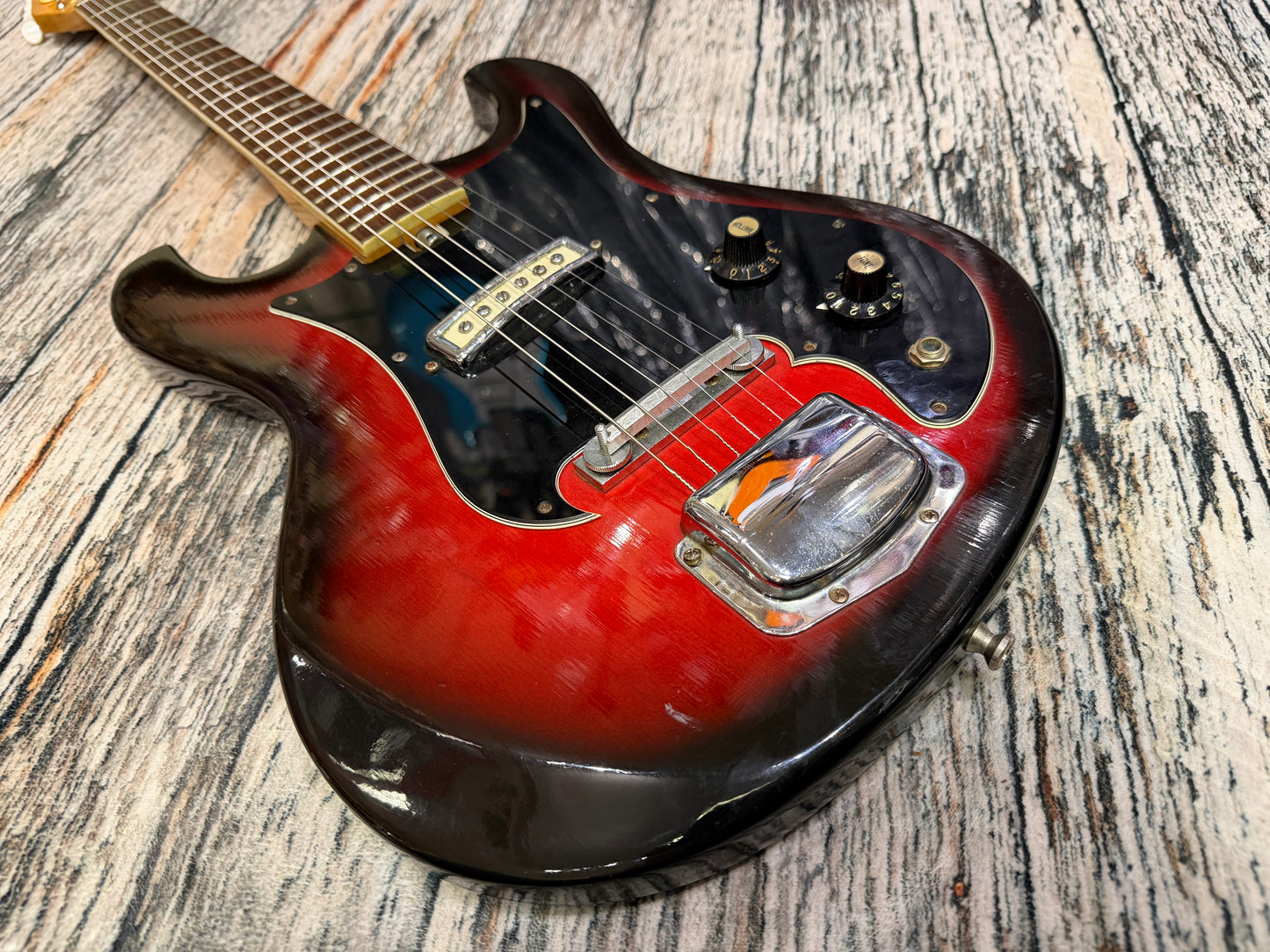 Teisco late 60's Single pickup - Redburst