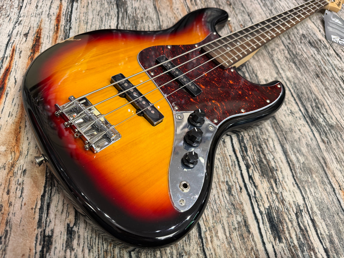 Aria STB "Jazz" Bass style - Relic New - Sunburst B-Stock
