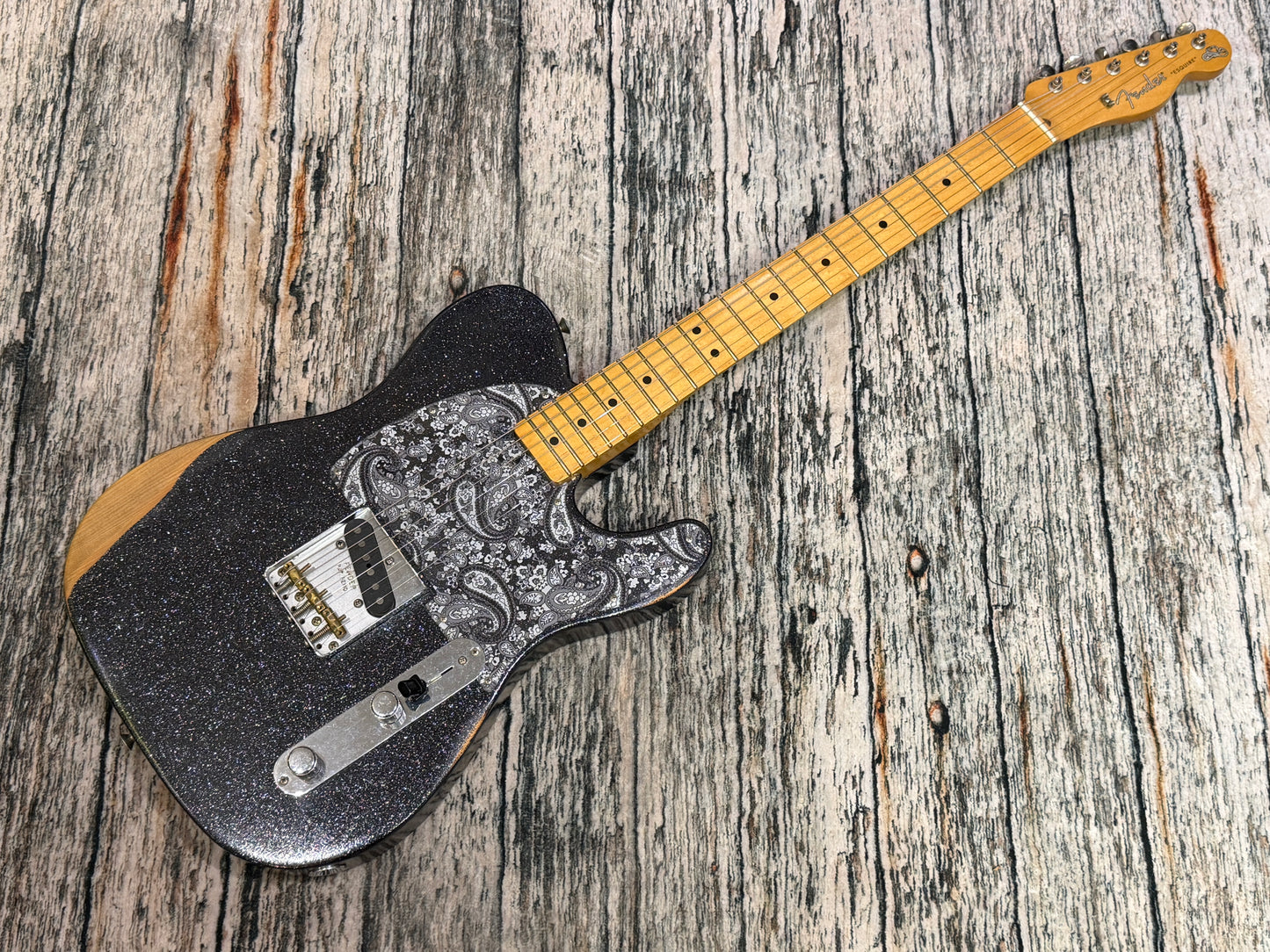 Fender Brad Paisley Esquire (Telecaster) -  Black Sparkle Roadworn