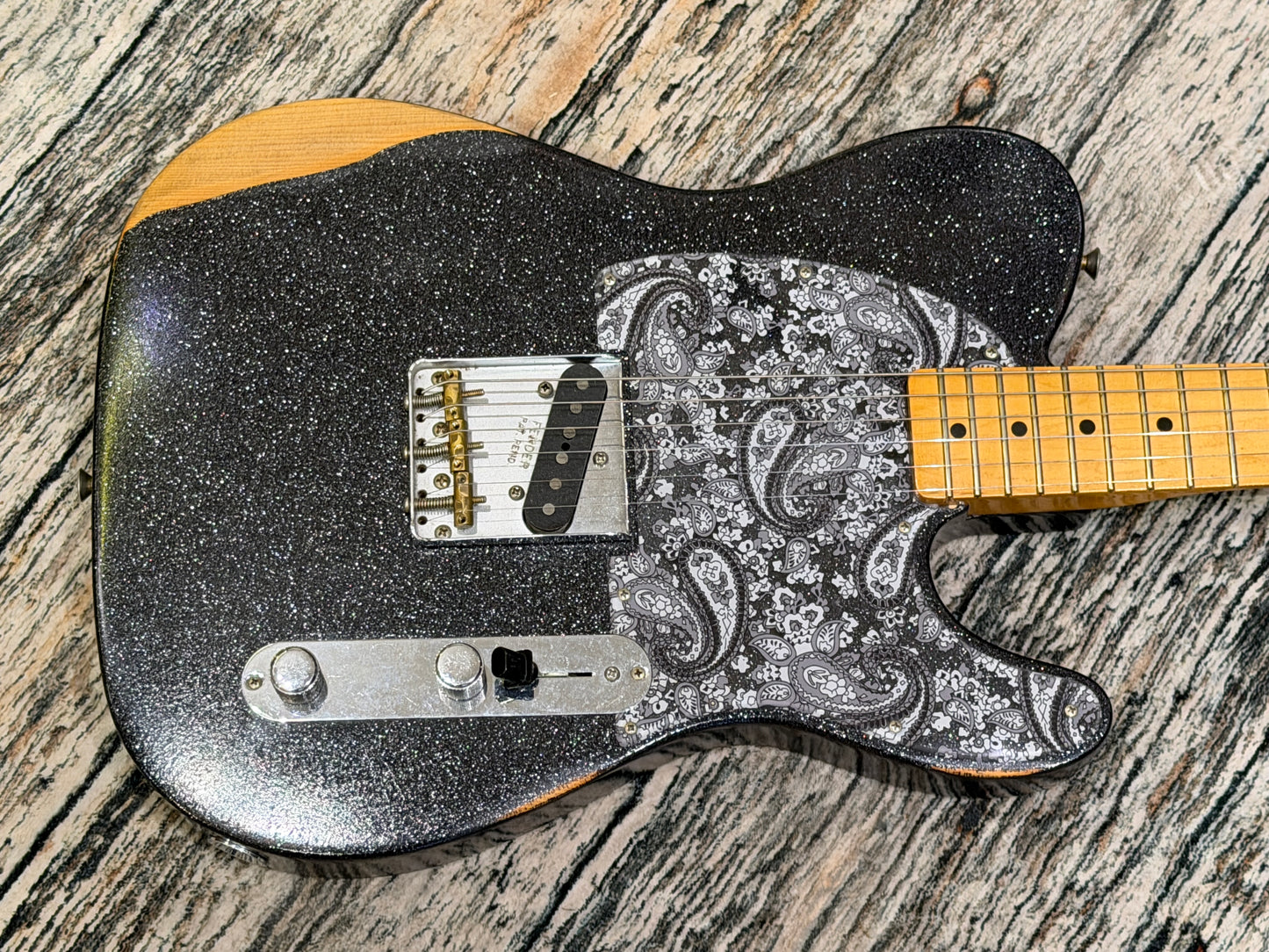 Fender Brad Paisley Esquire (Telecaster) -  Black Sparkle Roadworn