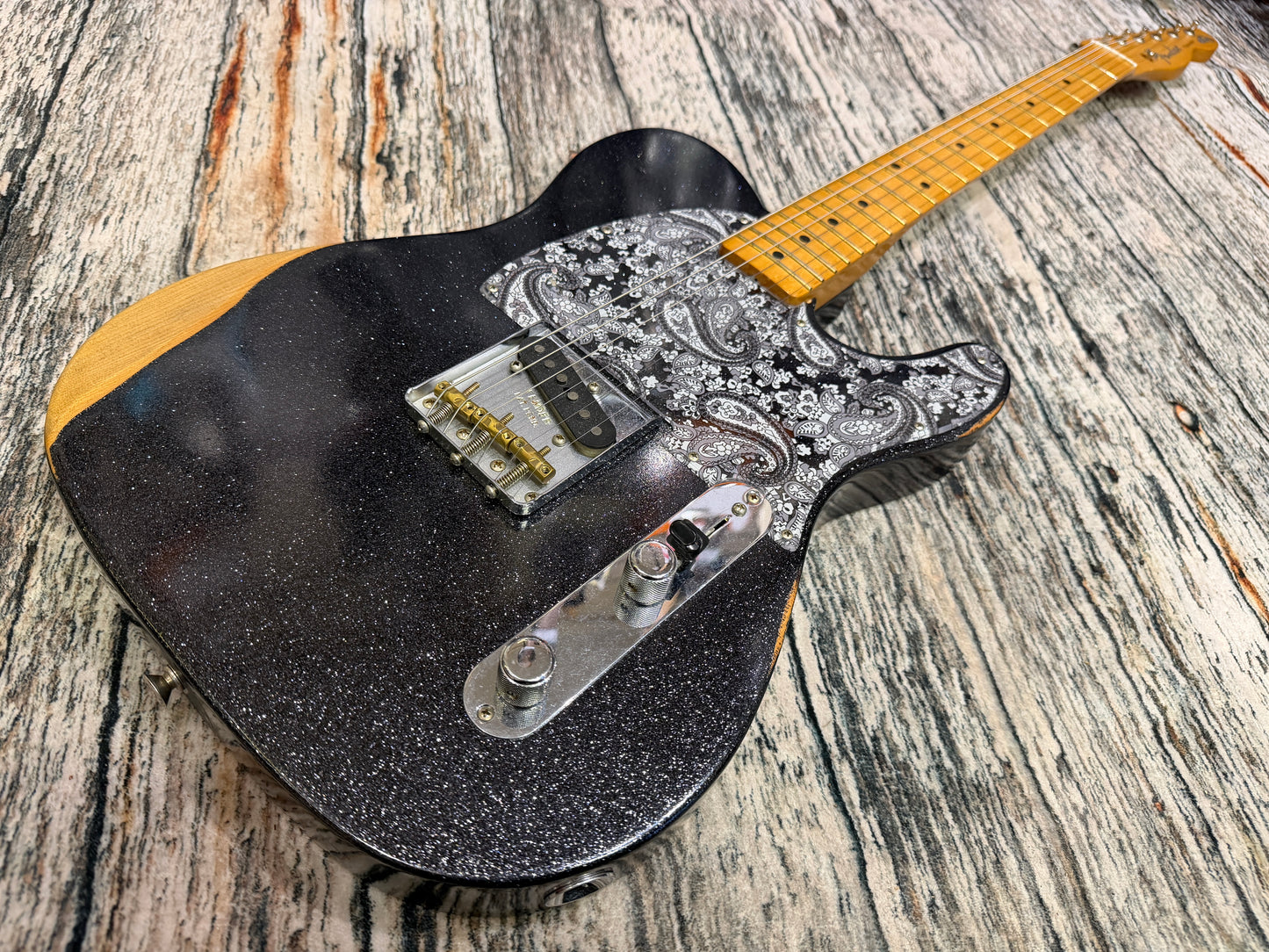 Fender Brad Paisley Esquire (Telecaster) -  Black Sparkle Roadworn