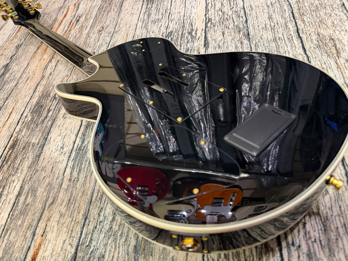 Burny RLC Les Paul Custom, Floyd Rose, Sustainiac & Gibson humbucker