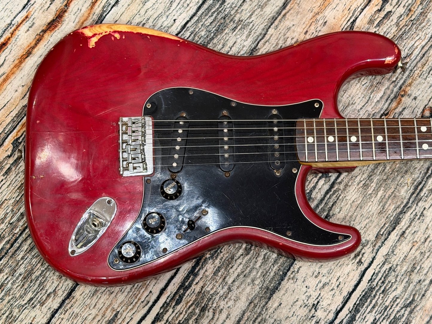 Fender Stratocaster 1979 Original - Hard Tail - Transparent Red
