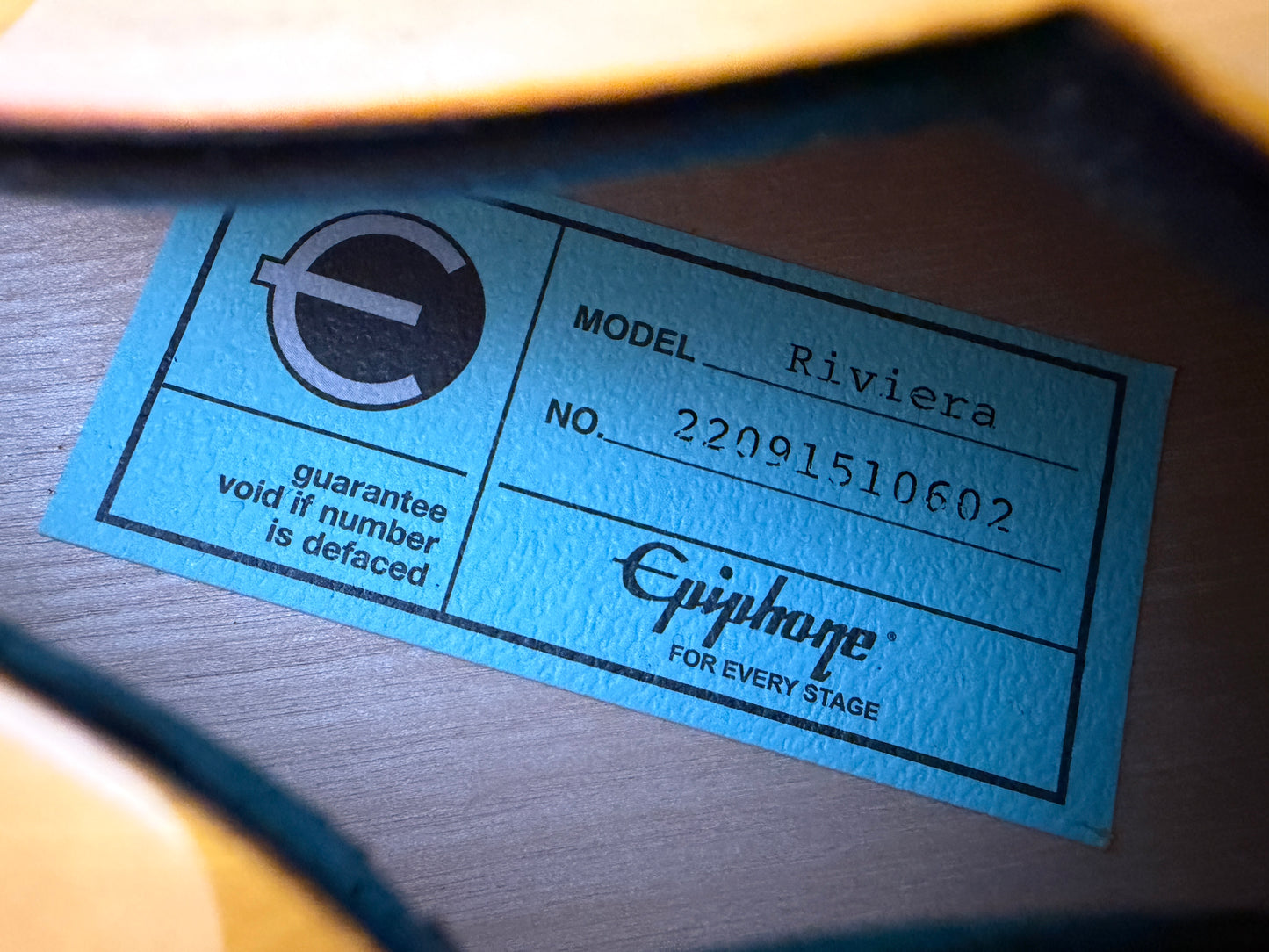 Epiphone Riviera - Royal Tan - Frequensator Tail