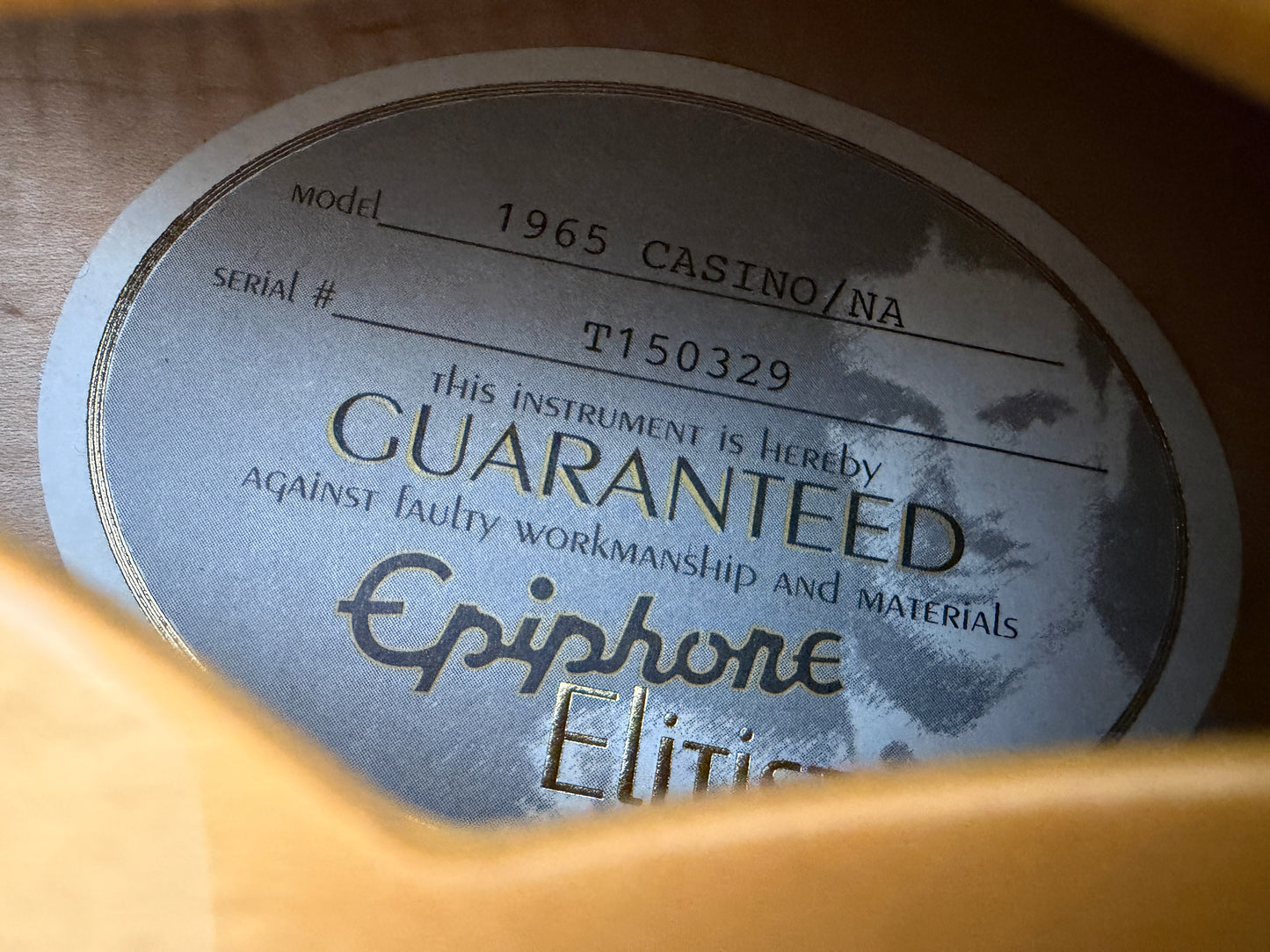 Epiphone Elitist Casino - Japan - With case