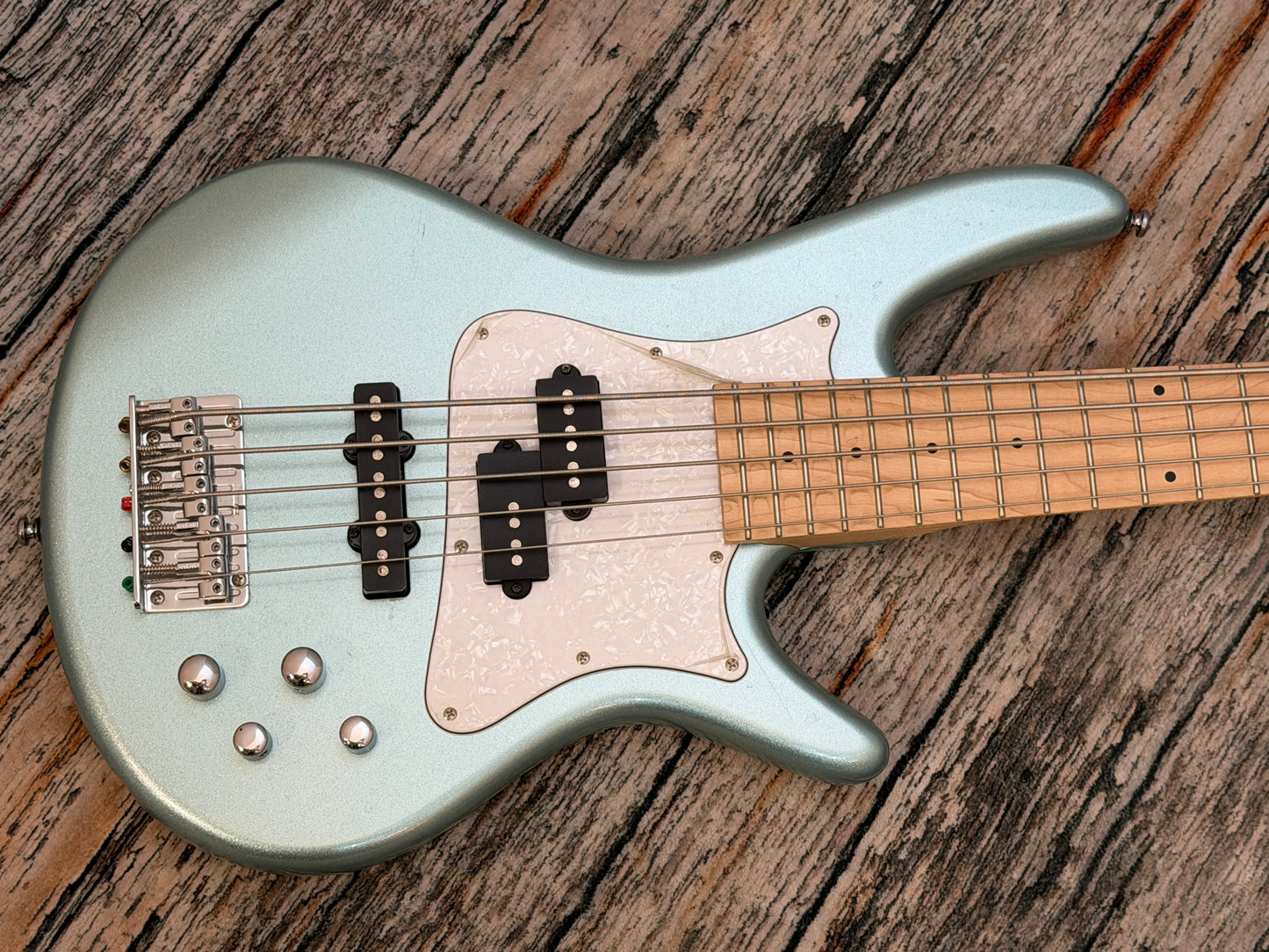 Ibanez SRMR-205 5 string active medium scale bass Seafoam pearl green