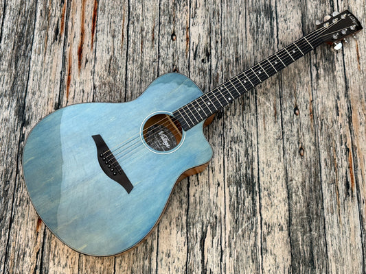 Vintage Pacific Coast V300DB Denim Blue Acoustic Guitar.