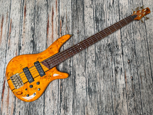 Ibanez SR805 Amber burl - upgraded Aguilar SD5