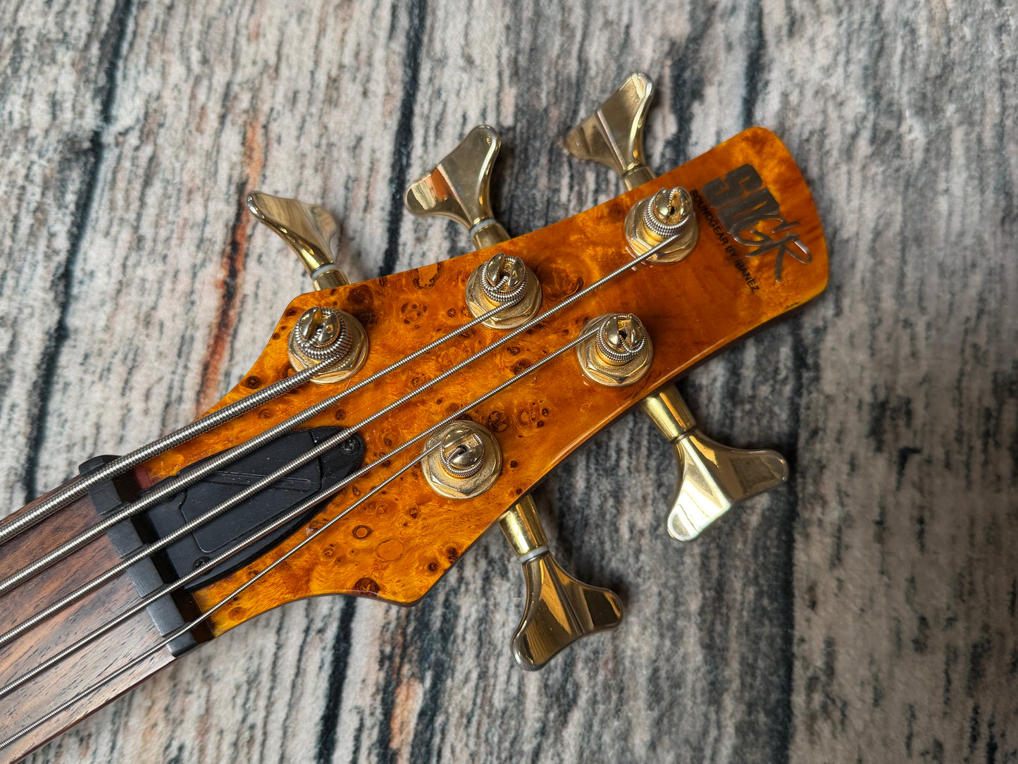 Ibanez SR805 Amber burl - upgraded Aguilar SD5