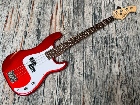 Aria STB P.Bass style Maple neck  - Metallic Candy Red